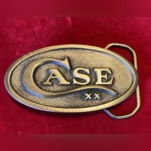 Case XX Brass Oval Belt Buckle W.R. Case and Son's